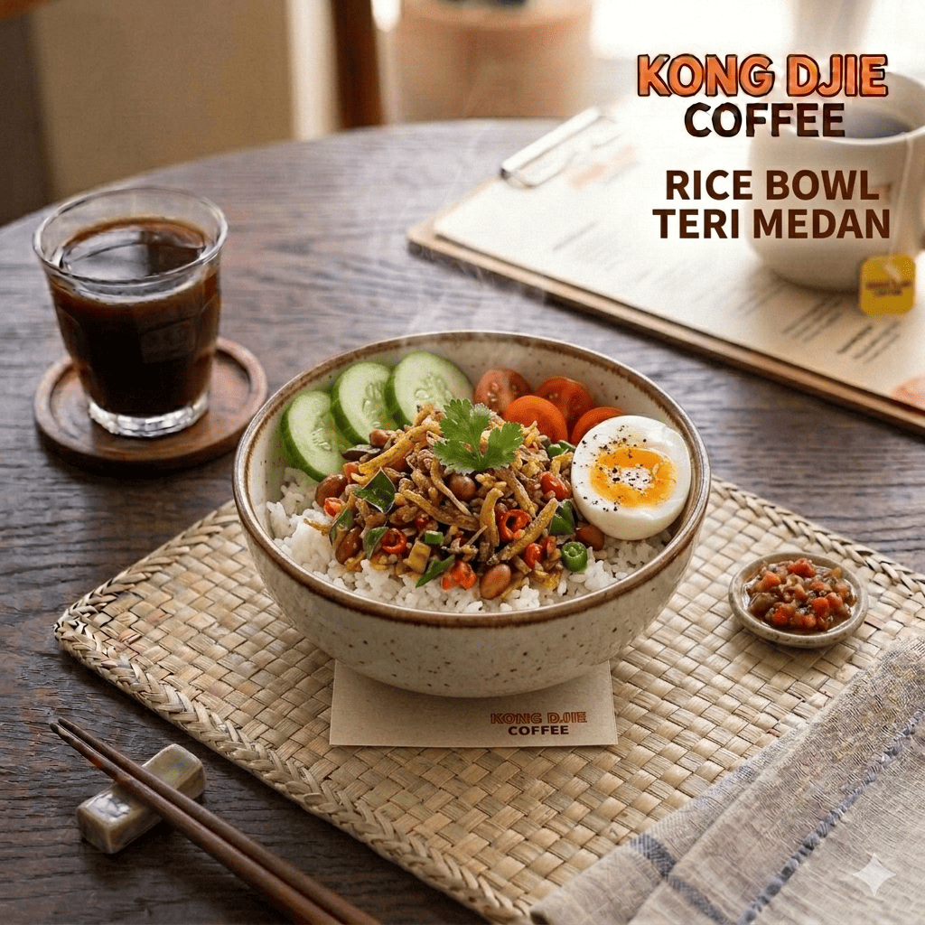 Rice Bowl Teri Medan Kedai Kopi Kong Djie